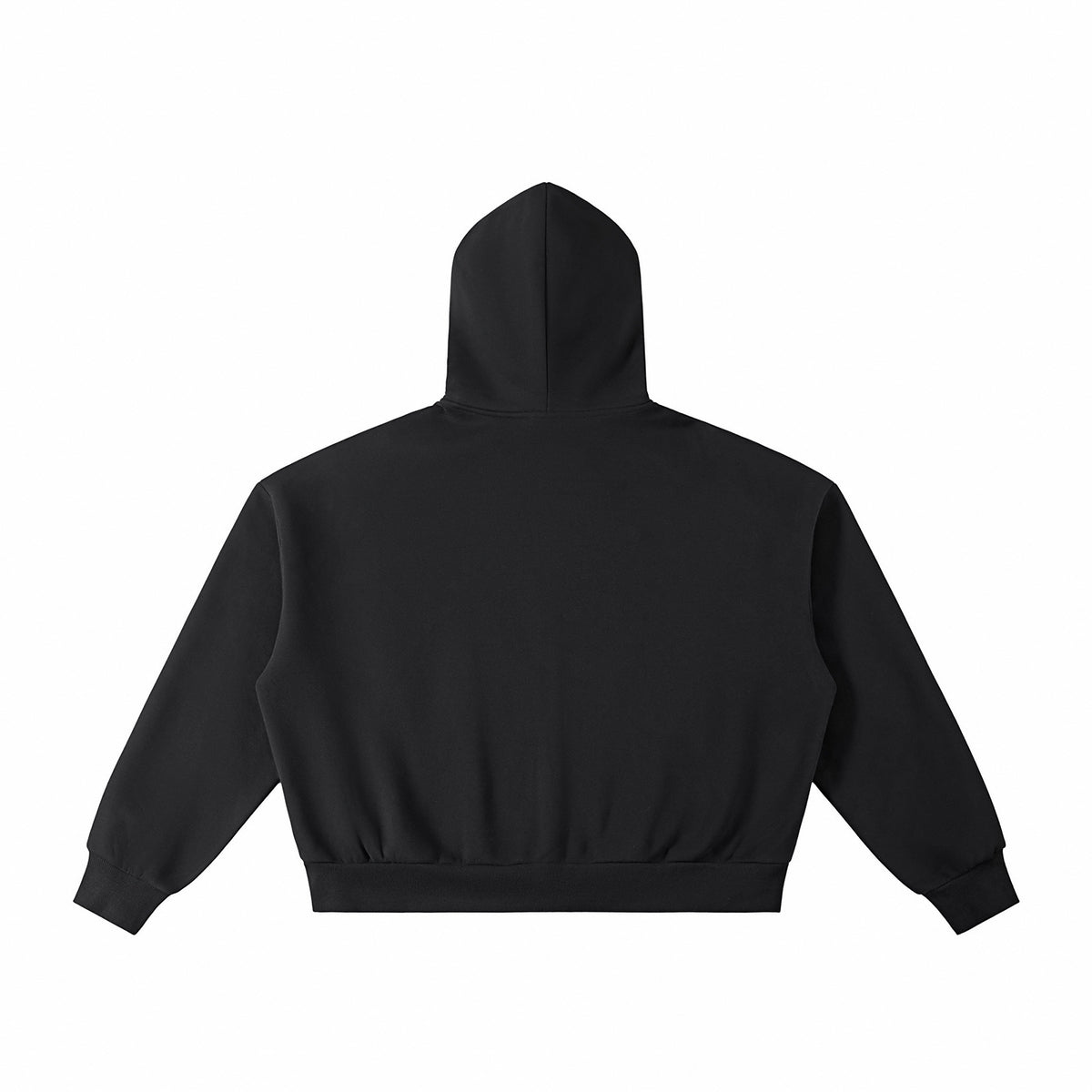 Full Zip-Up Boxy Fit Fleece Hoodie