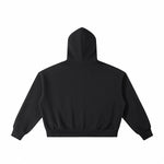 Full Zip-Up Boxy Fit Fleece Hoodie