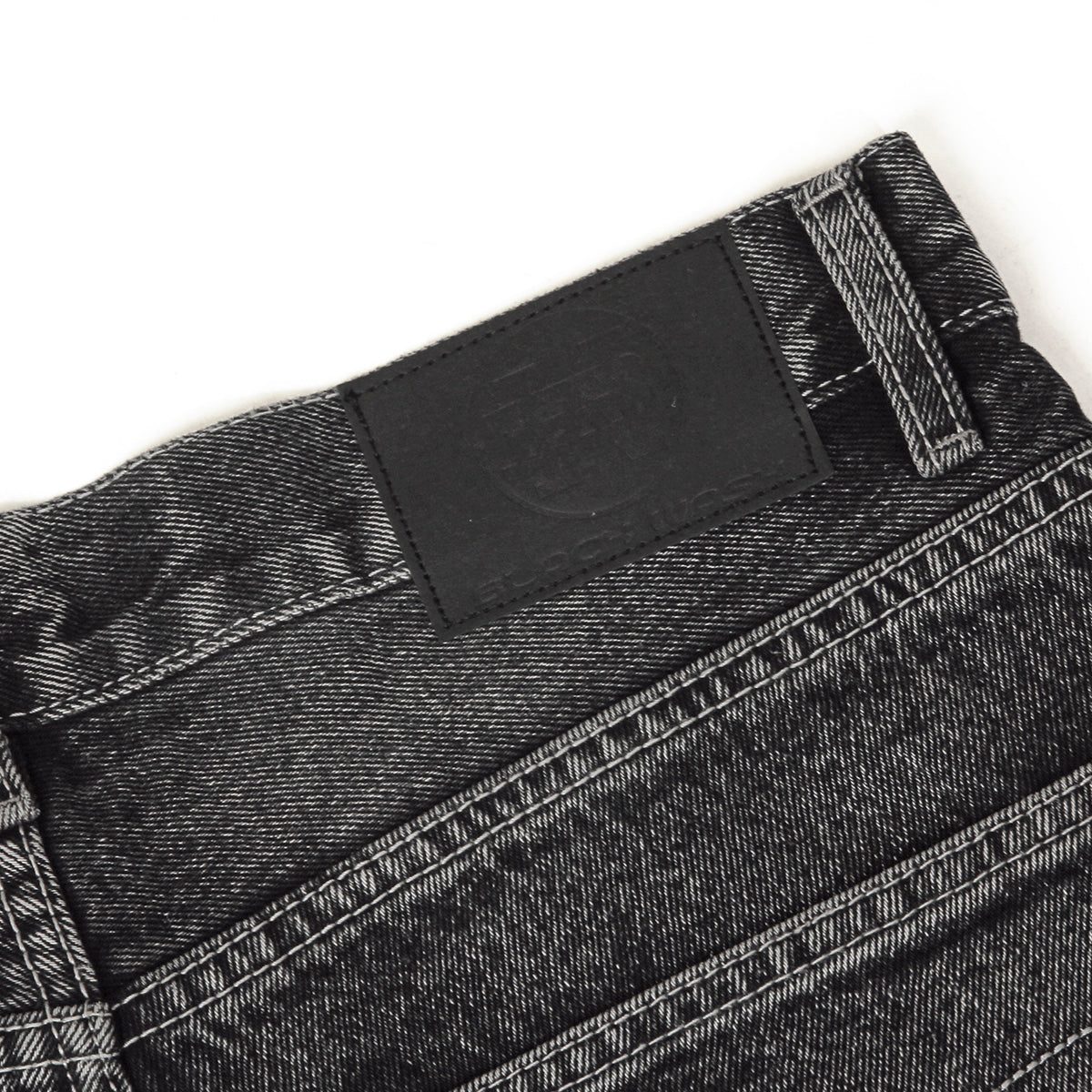 Vintage Black Wrinkle Wash Baggy Jeans