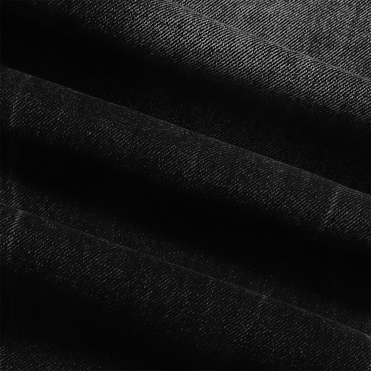 Black Acid Wash Distressed Wide Leg Denim Jeans