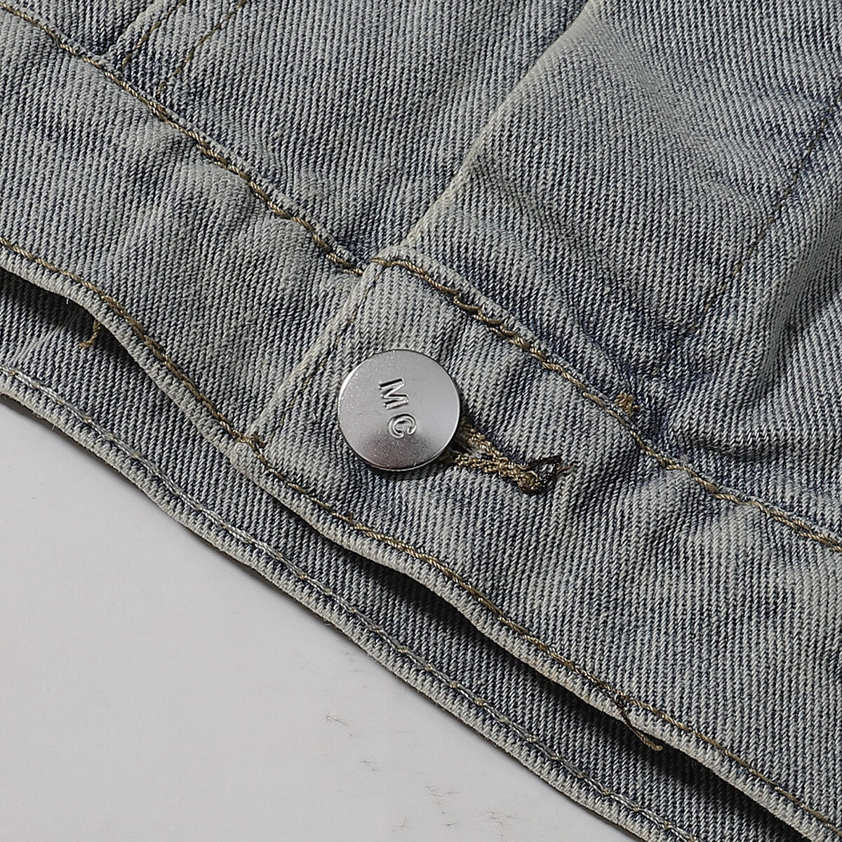 Floral Embroidery Denim Trucker Jacket