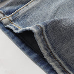 Adjustable Side Strap Distressed High Waist Shorts