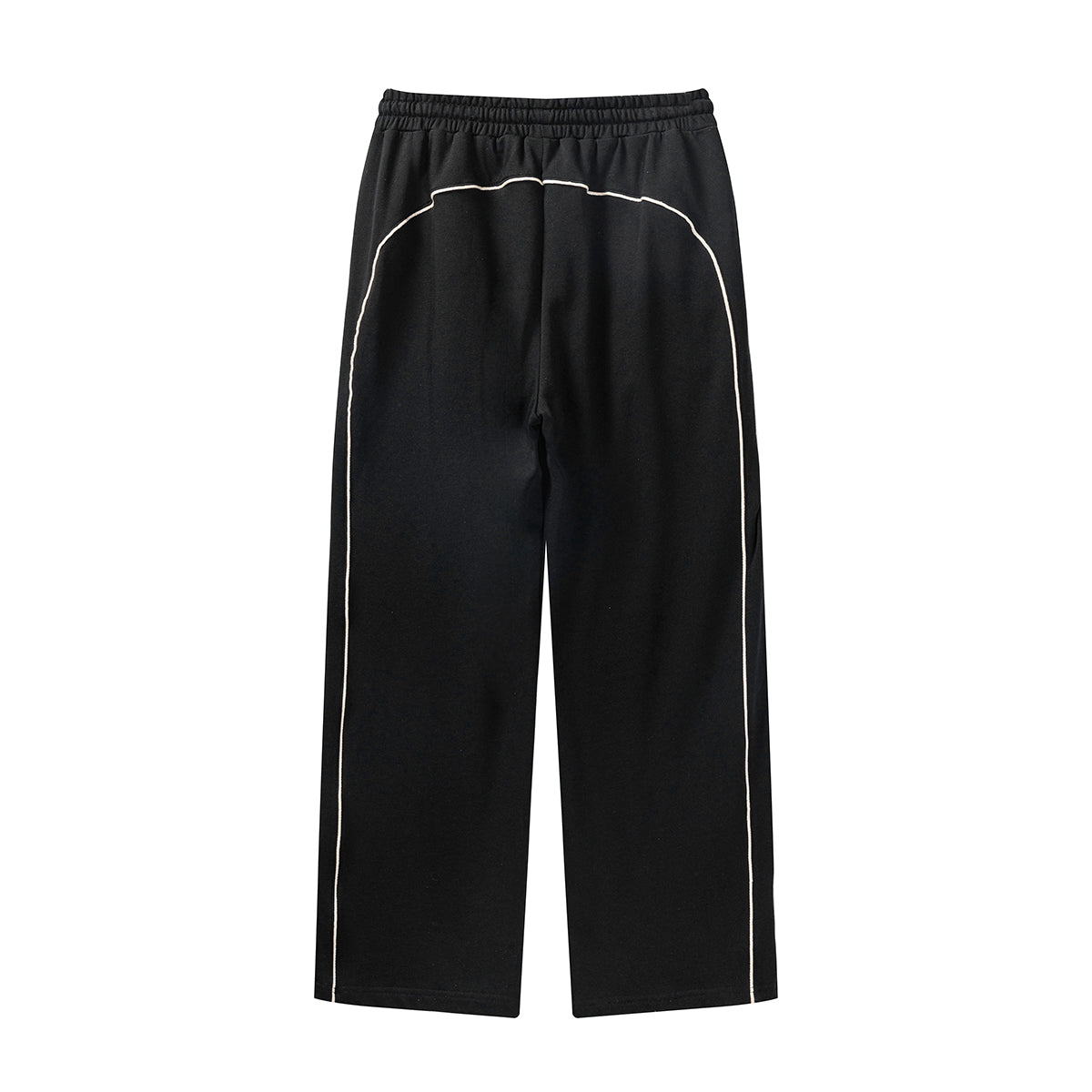 Contrast Arc Baggy Track Pants-INNBLAC Fashion Apparel