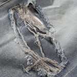 Adjustable Side Strap Distressed High Waist Shorts