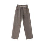 Raw Edge Straight Leg Fleece Sweatpants