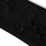 Distressed Black Ripped Flared Jeans