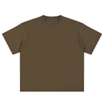 Relaxed Fit Boxy Solid Color Minimal Tee