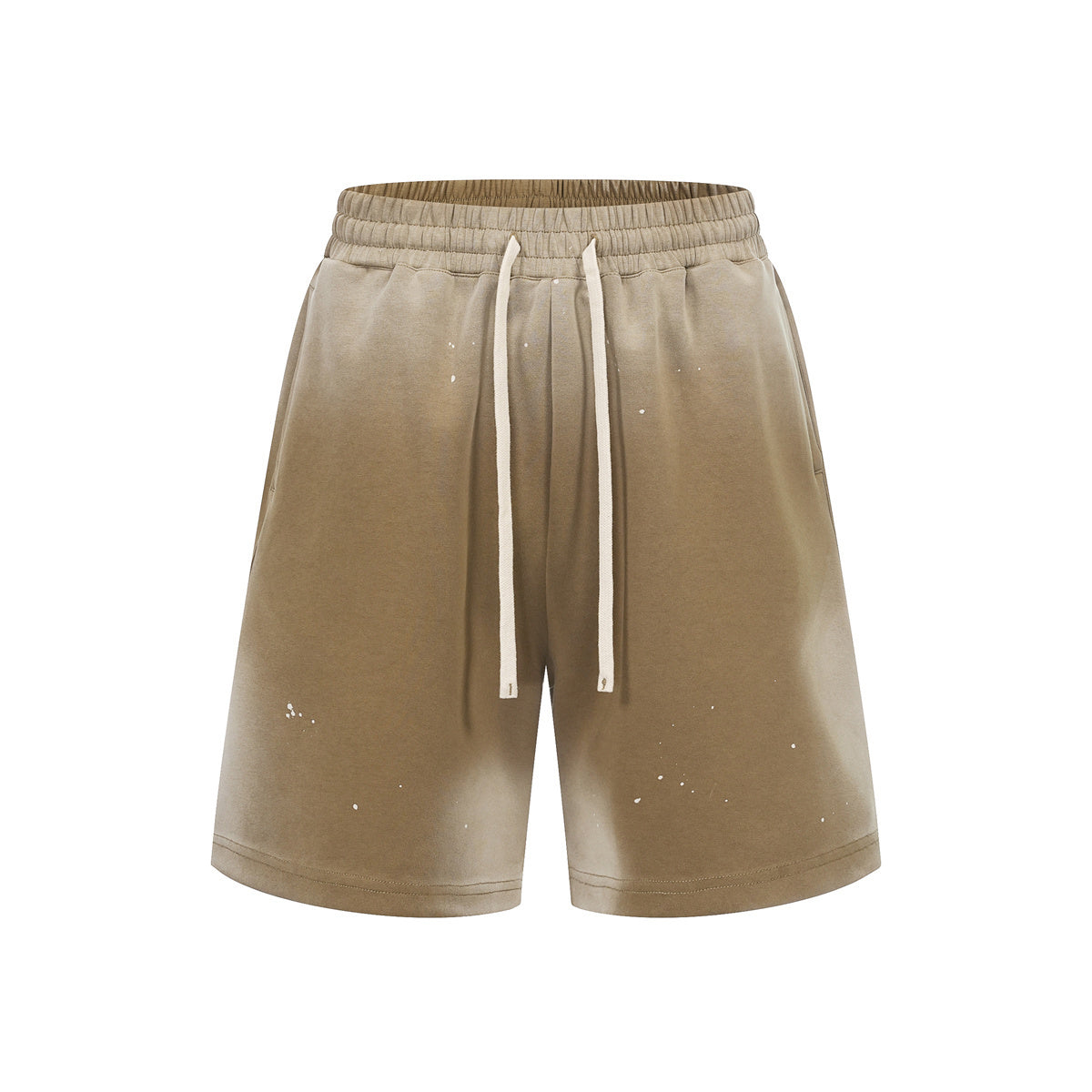 Splatter Dye Washed Distressed Air Mamba Shorts