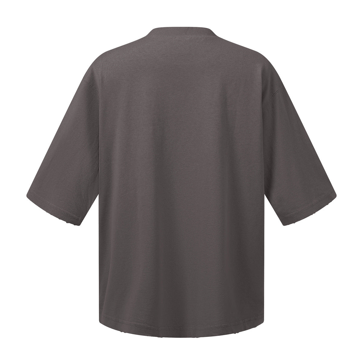 Washed Raw-Edge Pocket Clean Fit Crew Neck Tee