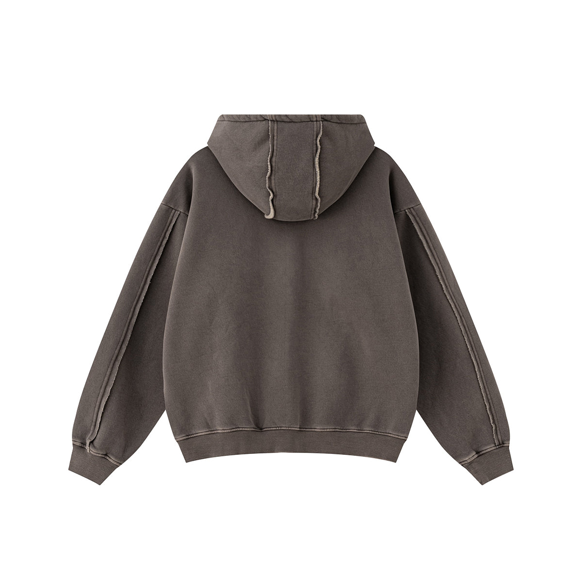 Double Slider Fleece Kangaroo Pocket Hoodie