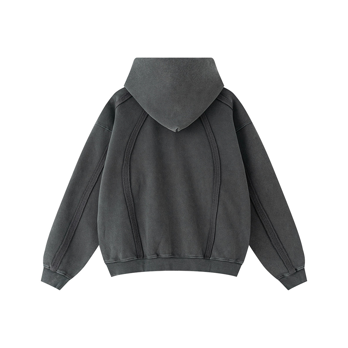 Double Slider Fleece Deconstructed Hoodie