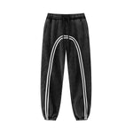 Arc Stripe Thick Baggy Joggers-INNBLAC Fashion Apparel