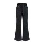 Low-Rise Washed Fleece Flare Sweatpants
