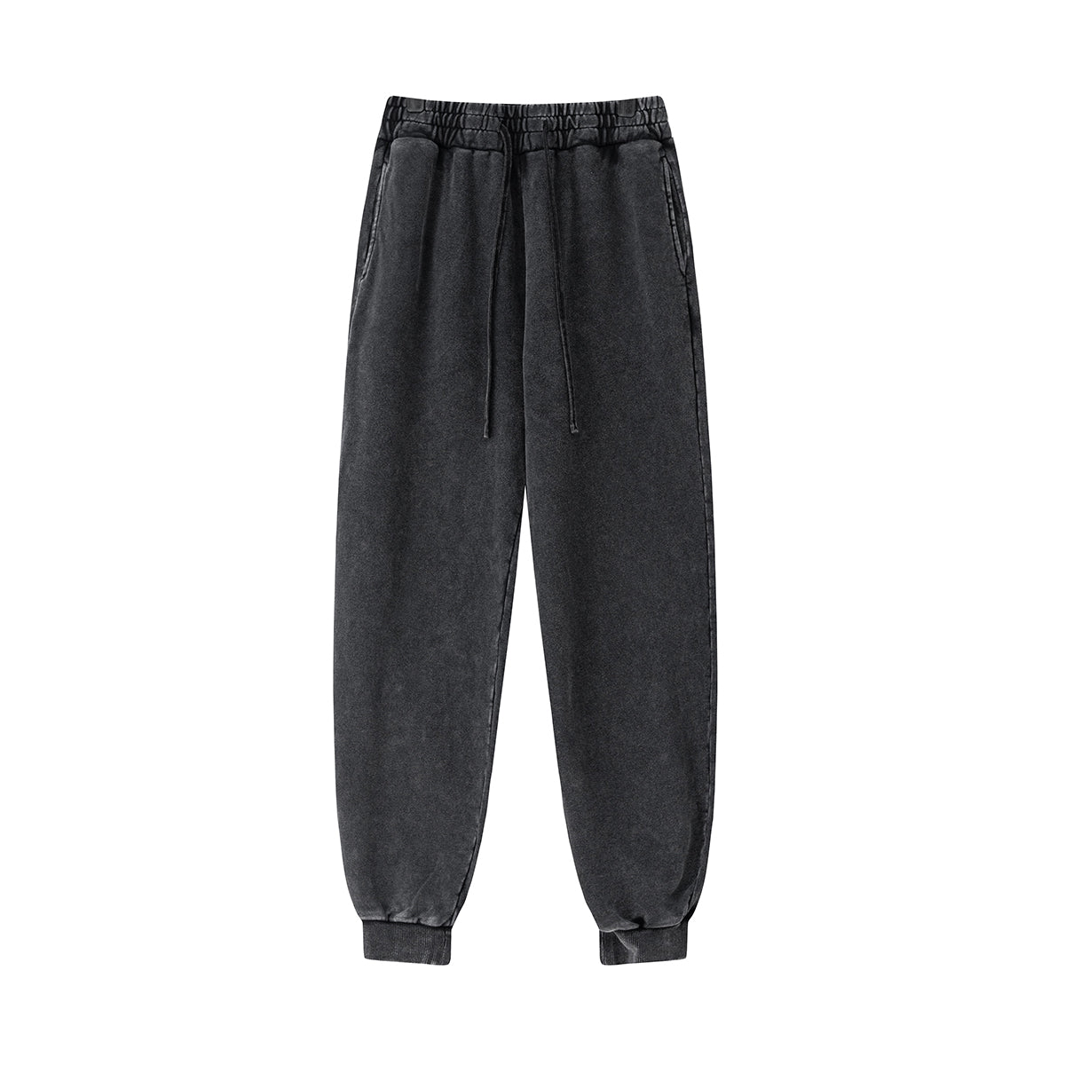 Acid Wash Relaxed Tapered Sweatpants-INNBLAC Fashion Apparel