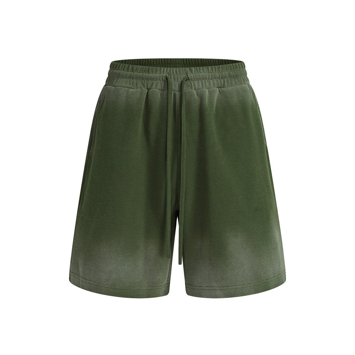 Ombre Color Drawstring Casual Lounge Elastic Waist Shorts