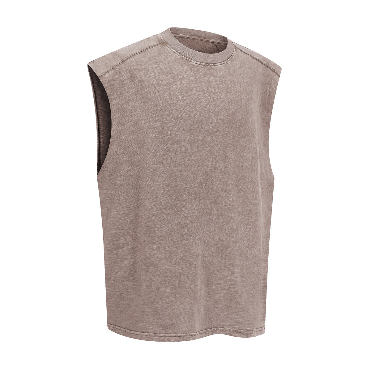 Raw Edge Distressed Studded Sleeveless Tee