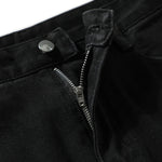 Distressed Black Ripped Flared Jeans