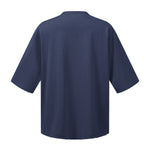 Washed Raw-Edge Pocket Clean Fit Crew Neck Tee