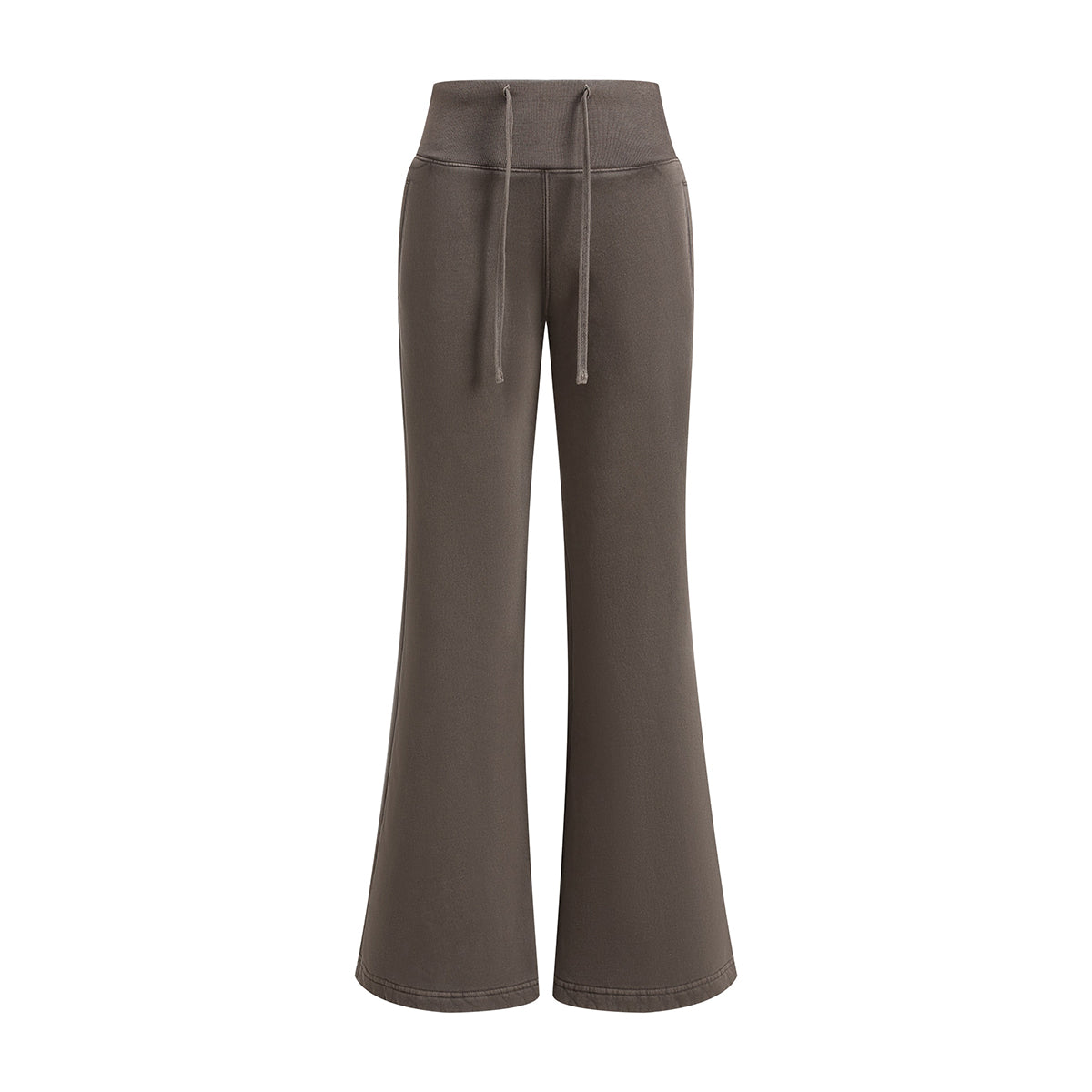 Low-Rise Washed Fleece Flare Sweatpants