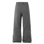 Washed Distressed Fabric Patchwork Vintage Pants