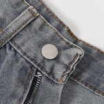 Street Style Graphic Print Relaxed Denim Shorts