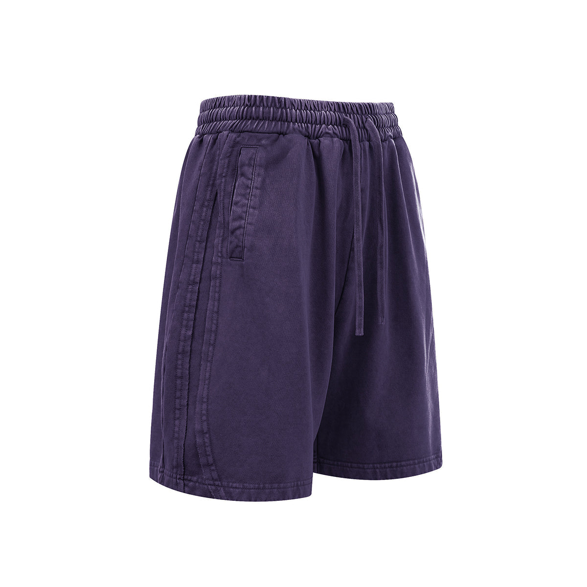 Distressed Patchwork Raw Edge Shorts