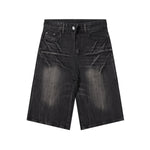 Vintage Washed Distressed Faded Denim Shorts