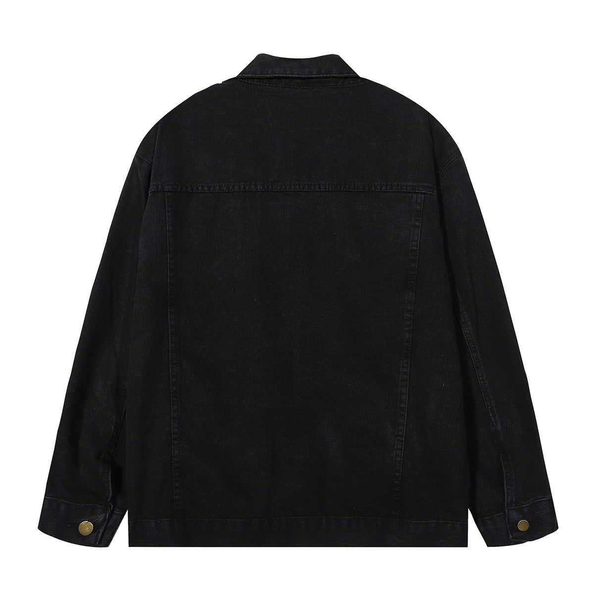 Oversized Zip-Up Denim Jacket