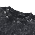 Stone-Washed Distressed Loose-Fit Sweatshirt