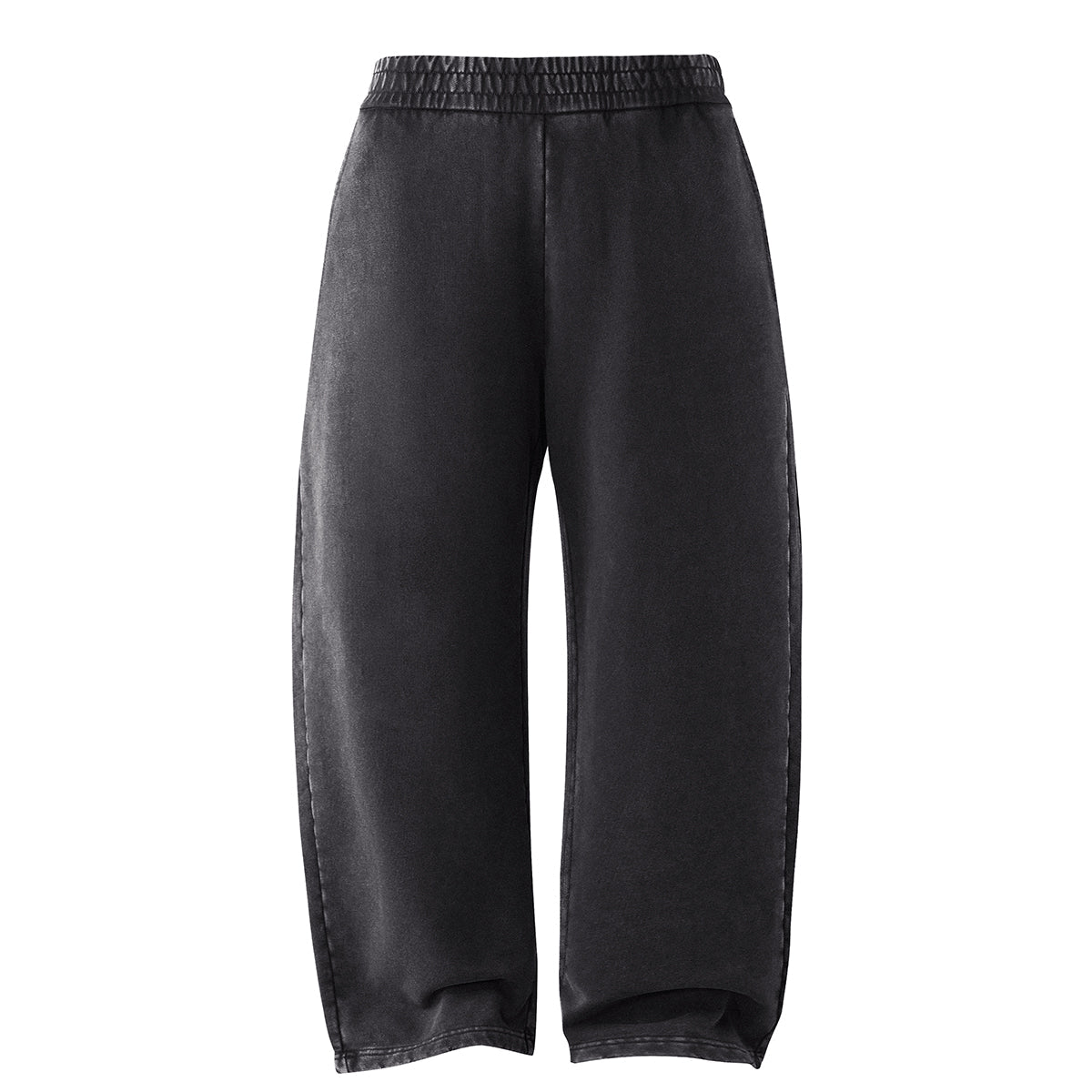 Vintage Wash Distressed Barrel Leg Pants