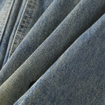 Vintage Washed Ripped Wide-Leg Jeans