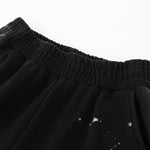 Casual Loose Fit Paint Splatter Elastic Waist Sweatpants