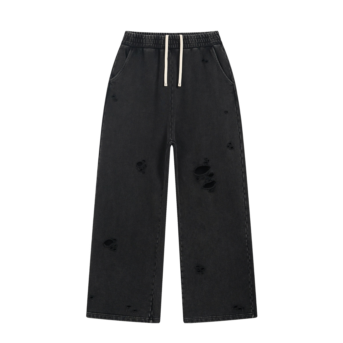 Multi Ripped Distressed Finish Jogger Pants