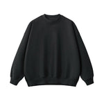 Solid Color Side-Split Fleece Sweatshirt