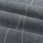 Wide Leg Pinstripe Detail Denim Jeans