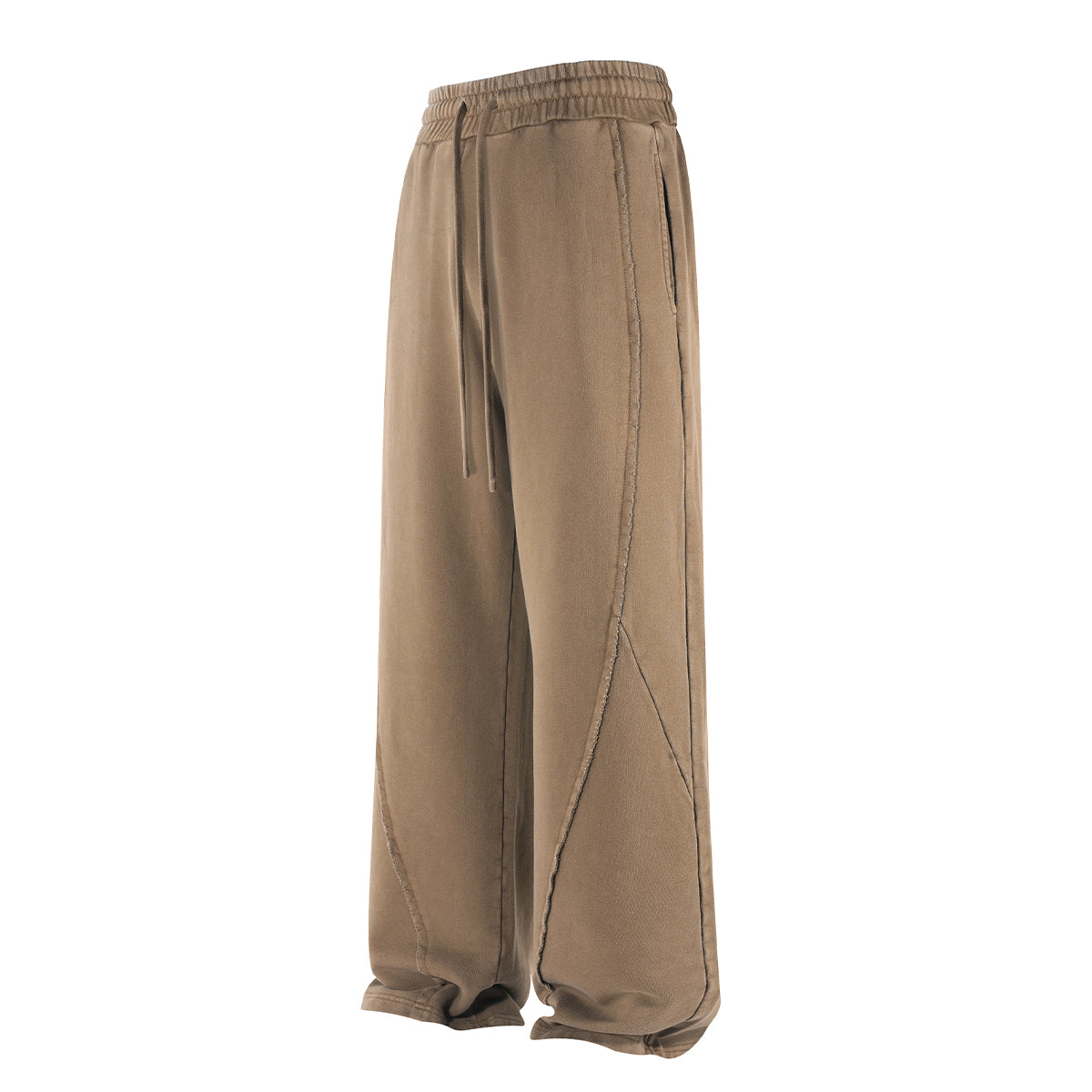 Distressed Washed Patchwork Jogger Pants