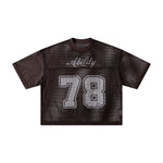 Retro Football Mesh Cropped Athletic Jersey 78