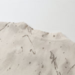 Gradient Jacquard Crack Distressed Statement Tee