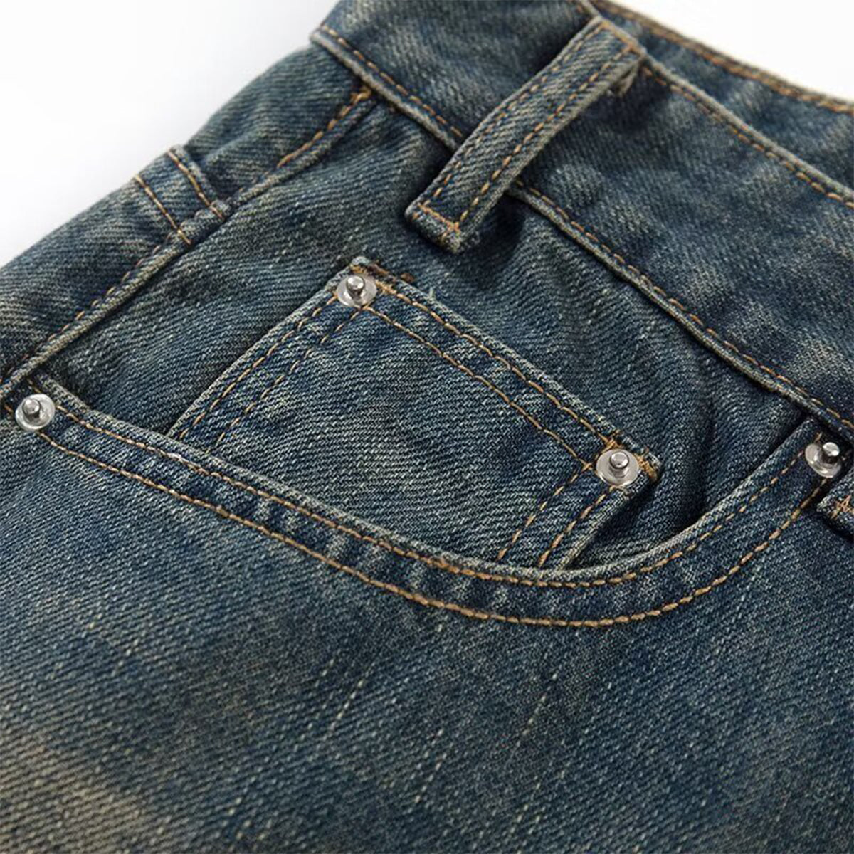 Vintage Wash Wide Leg Denim Shorts