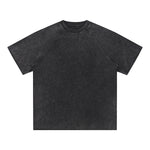 Stone-Washed Raw-Edge T-Shirt 270gsm
