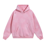 Rips Soft Fleece Lined Distressed Pullover Hoodie