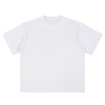 Relaxed Fit Boxy Solid Color Minimal Tee