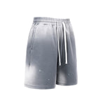 Splatter Dye Washed Distressed Air Mamba Shorts