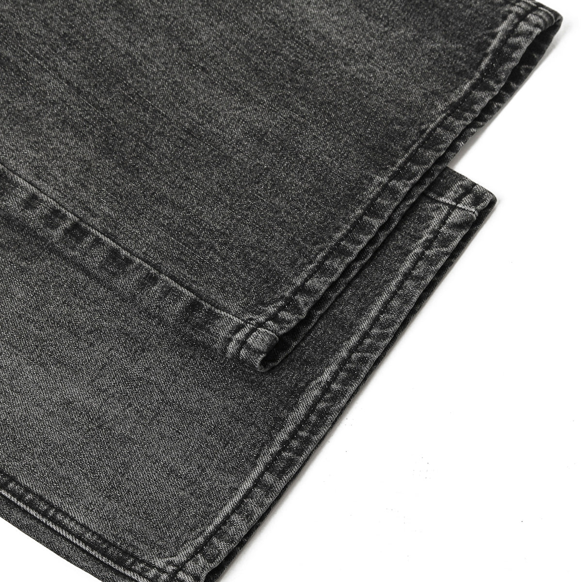 Gradient Fade Knee-Ripped Baggy Jeans