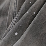 Paint Splatter Panel Stitching Barrel-Leg Jeans