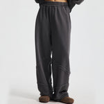 Washed Distressed Fabric Patchwork Vintage Pants