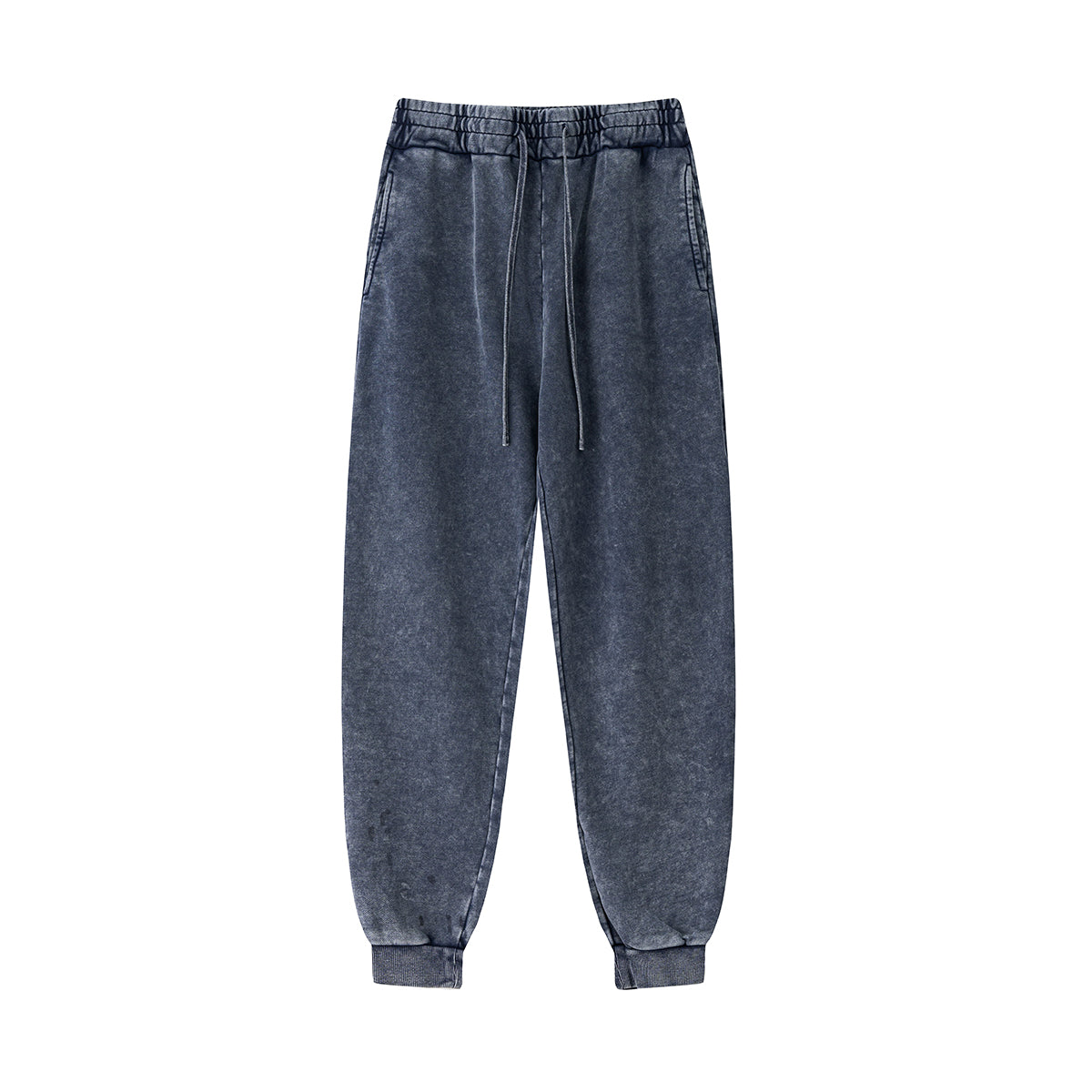 Acid Wash Relaxed Tapered Sweatpants-INNBLAC Fashion Apparel