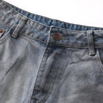 Vintage Faded Ripped Denim Pants