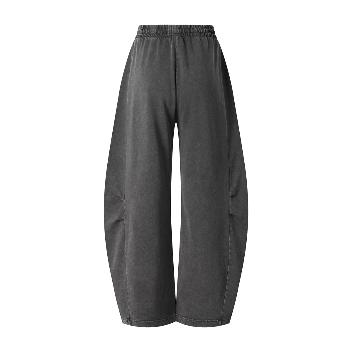 Vintage Washed Curved Panel Wide Drawstring Pants