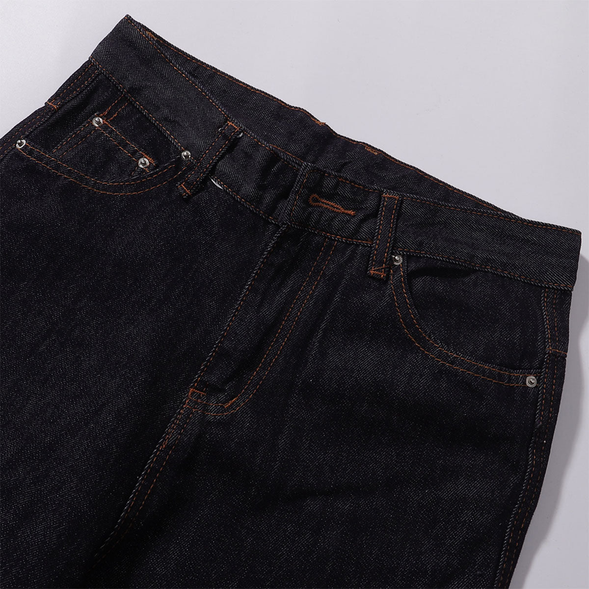 Classic Dark Wash Wide-Leg Denim Jeans